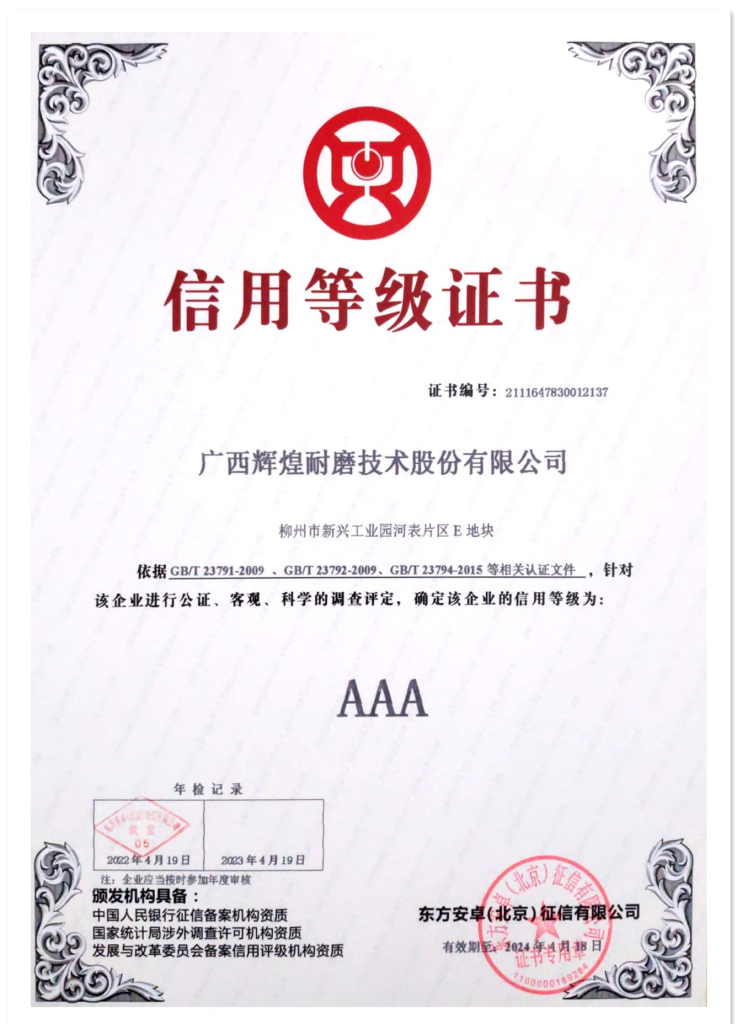 AAA Credit Rating Certificate